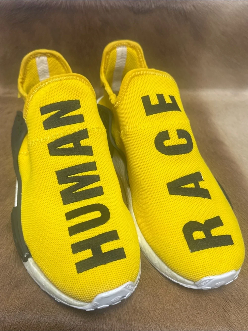 Adidas Pharrell NMD Human Race Yellow BB0619 Men’s Sneaker Size 11.5 US 46 Euro